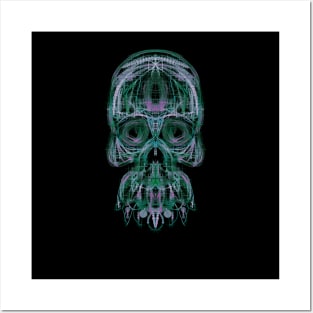 Electroluminated Skull - Blend Posters and Art